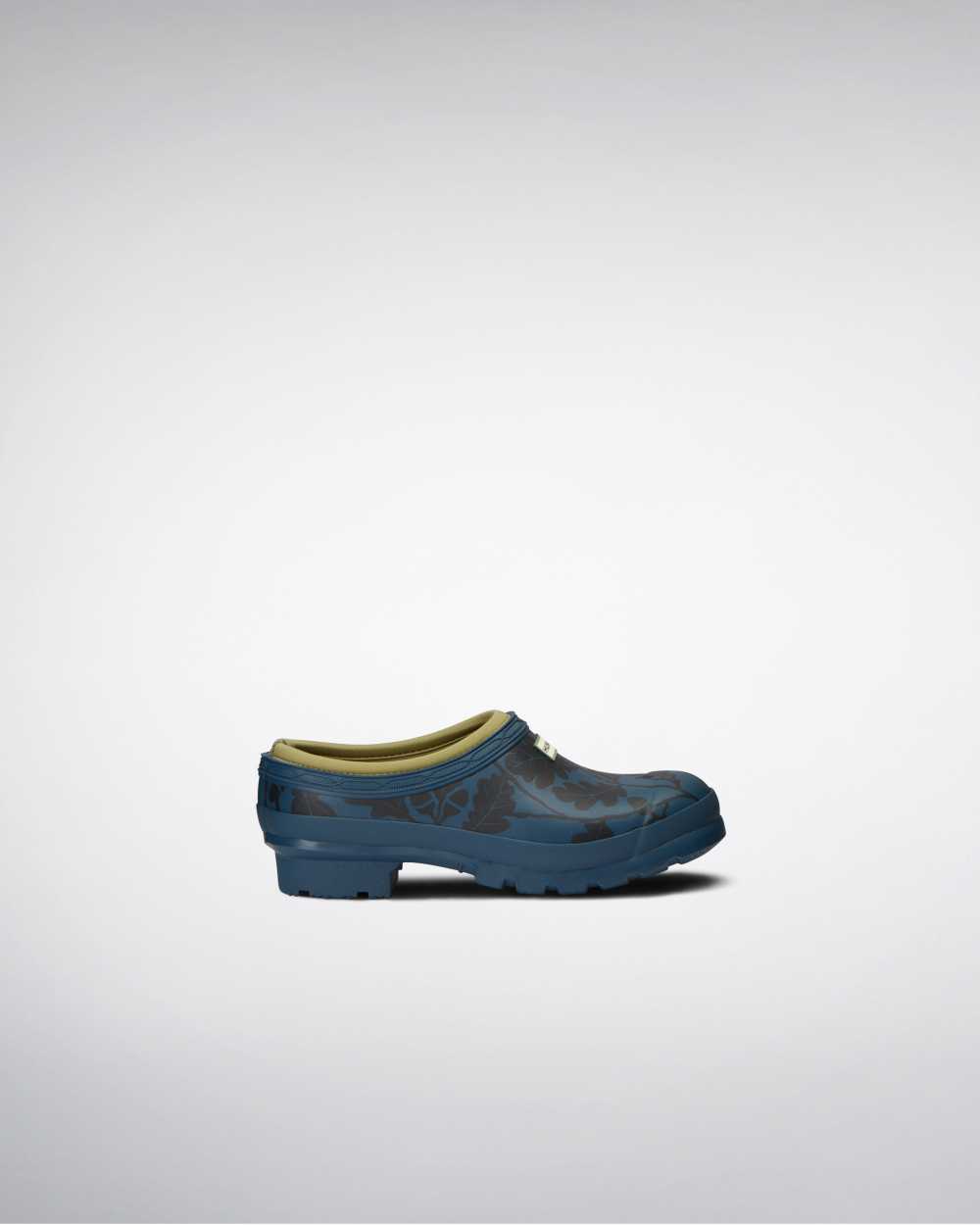 Hunter Women's National Trust Print Gardener Technical Clogs Blue,XYKR05368